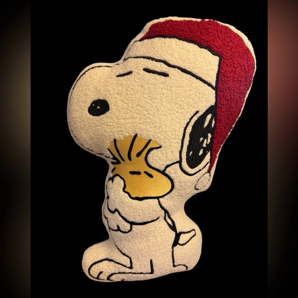 Snoopy & Woodstock Christmas Plush Pillow